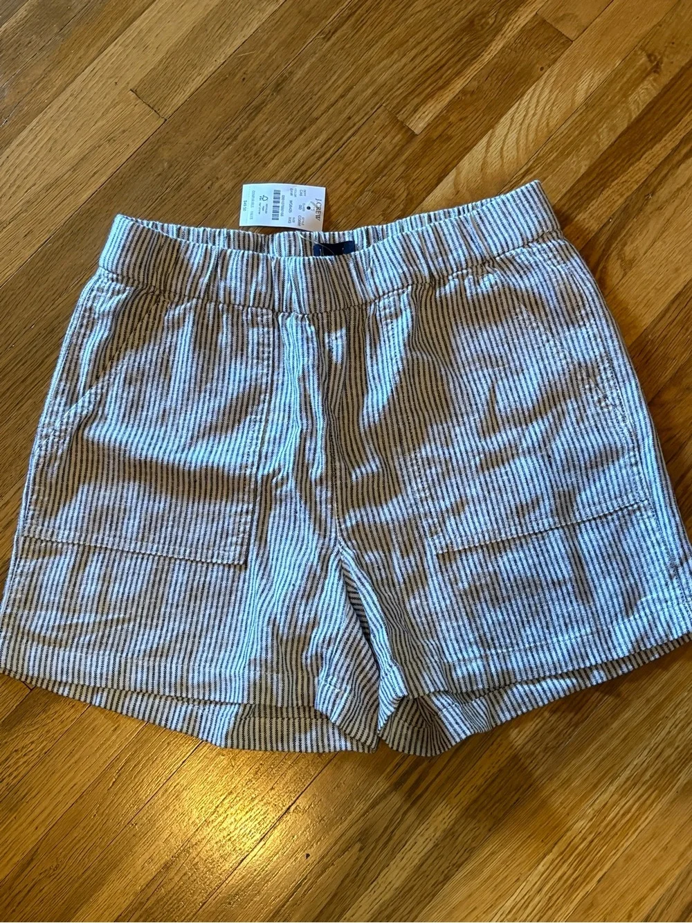 J. Crew Striped Womens Shorts in Navy & White Size XXS New - Picture 1 of 3